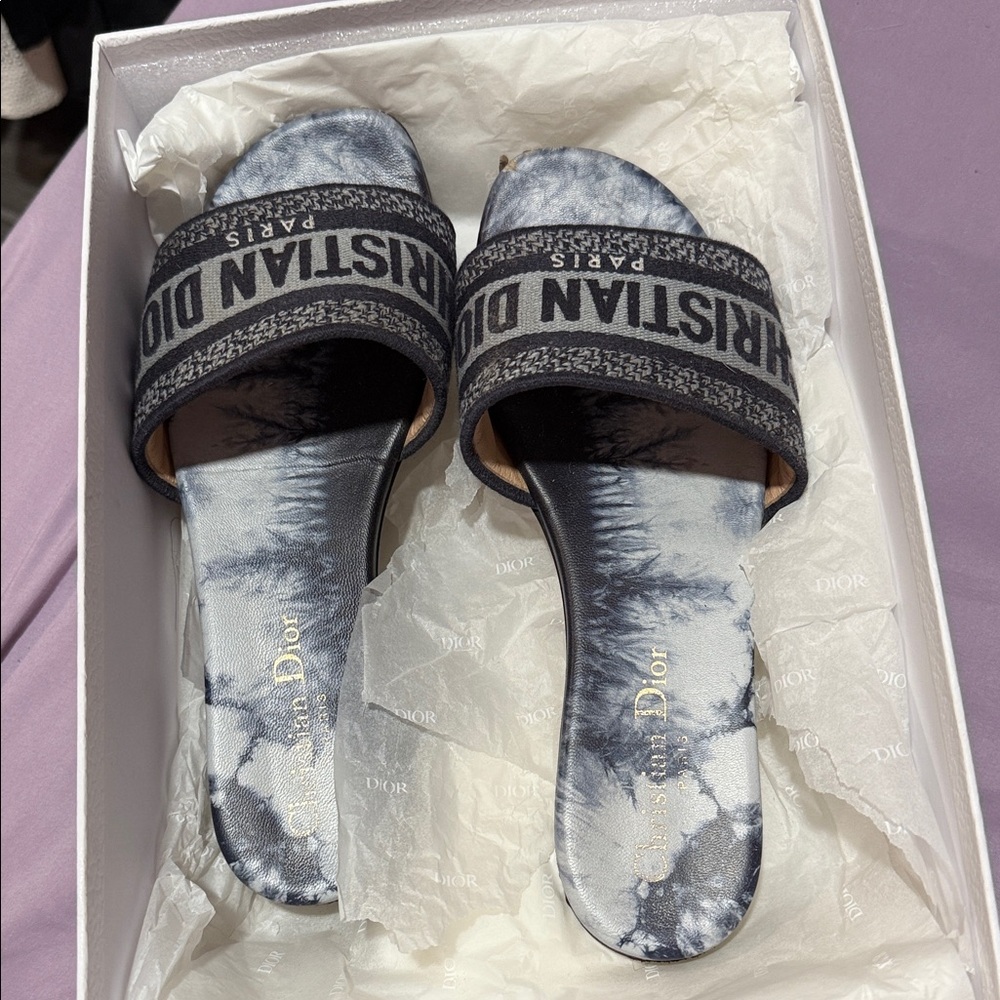Dior Monochrome Tie-Dye Women's Sandals